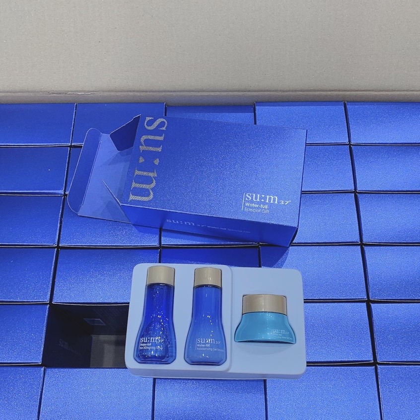 Bộ cấp ẩm dưỡng da căng mượt Sum37 Water-full 3pcs Kit 50ml Special Gift - Kiềm dầu, thu nhỏ lỗ chân lông