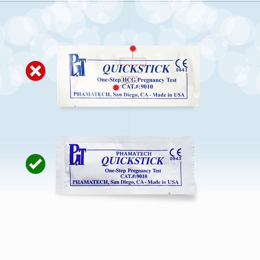 [CHE TÊN SP] Que Thử Thai Nhanh Quickstick One - Step Prehnancy Test Phamatech.