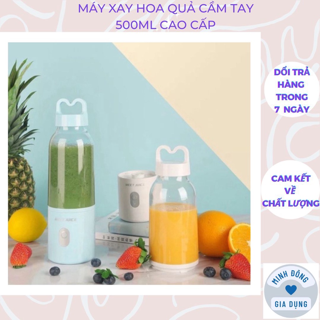 Máy xay sinh tố cầm tay Meet Juice 4 lưỡi cắm điện trực tiếp 220, dây cắm dài 70cm
