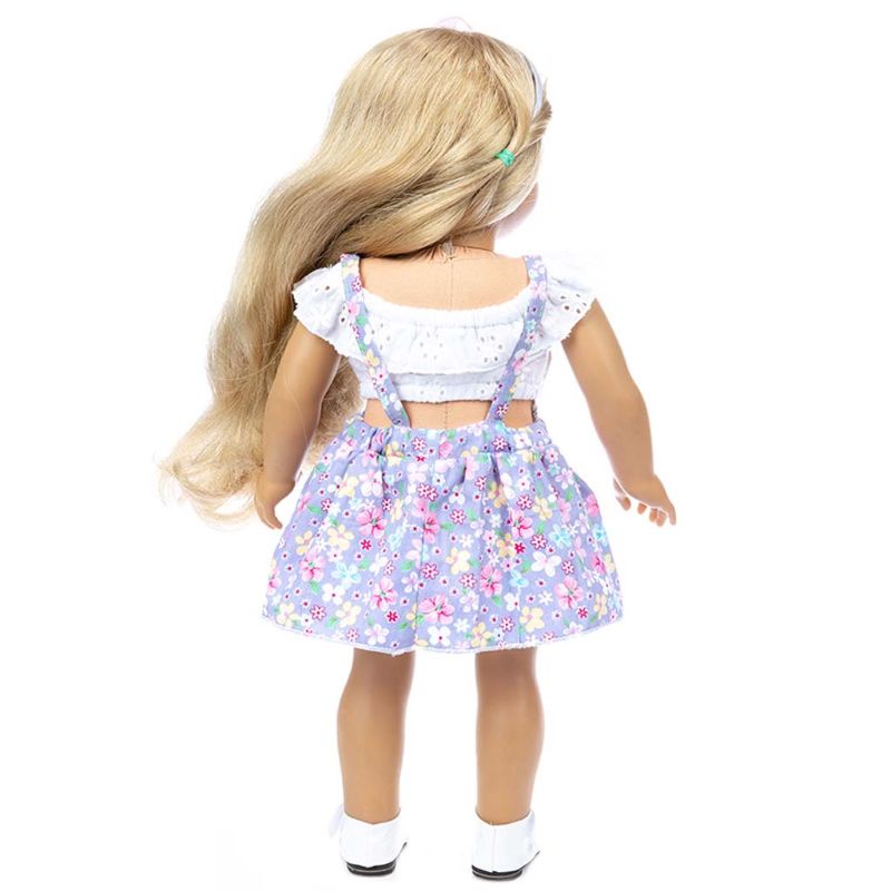 Đầm Hoa 18 Inch Kèm Băng Đô Xinh Xắn Dành Cho Búp Bê Sơ Sinh