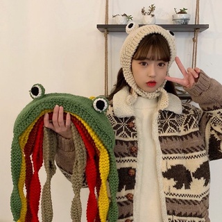 Mũ len nửa đầu thủ công hình ếch