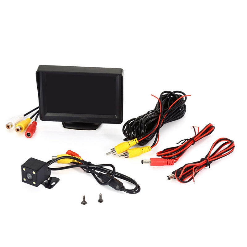 Màn hình xe ô tô LCD LCD màn hình 4.3 inch với camera đảo ngược HD IR hỗ trợ tầm nhìn ban đêm | BigBuy360 - bigbuy360.vn