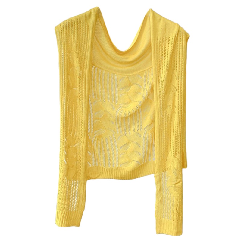 Áo Choàng Dệt Kim Chống Nắng Đa Năng Màu Sắc Xinh Xắn Cho Nữ