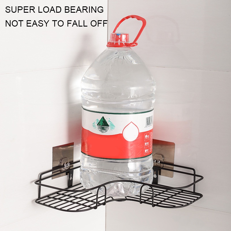 Kệ góc nhà tắm phun sơn tĩnh điện dán tường siêu dính trong nhà tắm, nhà bếp tiện dụng