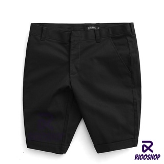 [XẢ KHO] Quần short kaki nam đen cao cấp cá tính RPS040 đen