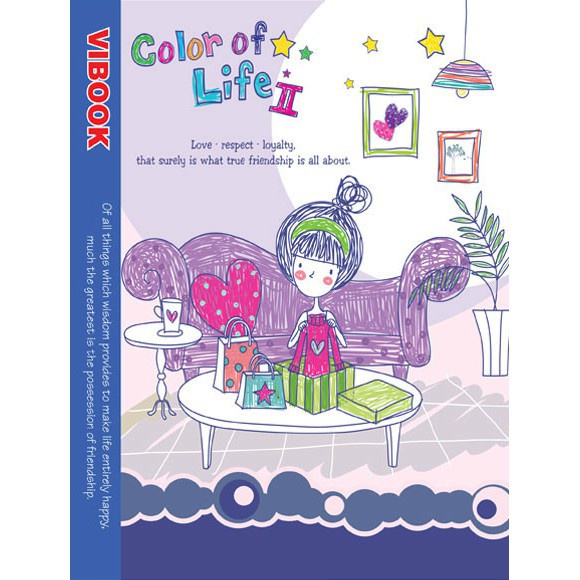 Lốc 5 Cuốn Tập 200 Trang Vibook &quot;Color of Life&quot; in ô ngang - Vĩnh Tiến