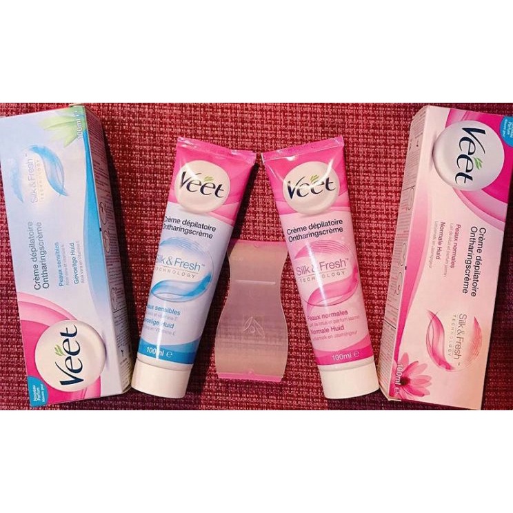 Kem Tẩy Lông Veet Silk &amp; Fresh Dành Cho Da Thường 100g