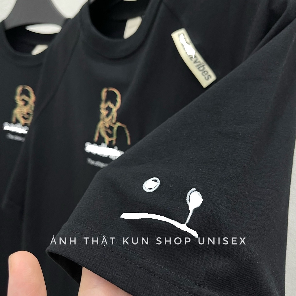 Áo thun Sadboiz portrait tee áo thun tay lỡ nam nữ hình thêu full tag