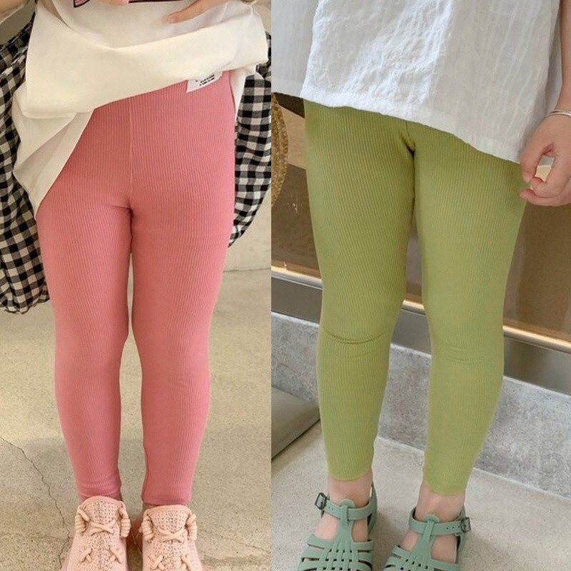 Quần Legging Mỏng Màu Sắc Kẹo Ngọt Thời Trang Mùa Hè Hàn Quốc Dành Cho Bé Gái