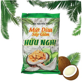 Combo (40 gói) Dừa Sấy Giòn Hữu Nghị đặc sản Bến Tre Gói 275g Date Mới