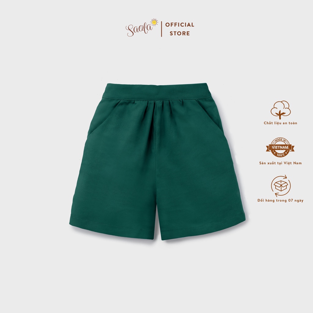 Quần Short Ống Suông Cạp Chun Phong Cách Hàn Quốc Cho Bé - SILAS PANTS - PAL003 - SAOLA KIDS CLOTHING