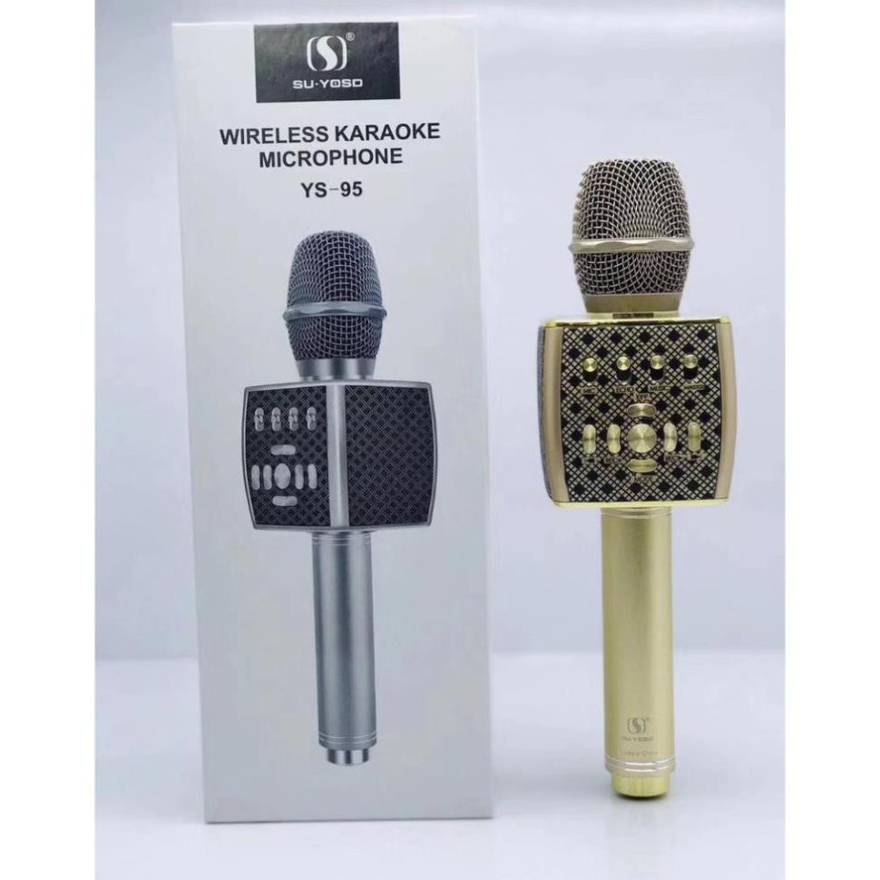 Micro Karaoke YS 95 kết nối bluetooth Tích Hợp Loa Bass chuẩn CHÍNH HÃNG - BẢO HÀNH 6 THÁNG