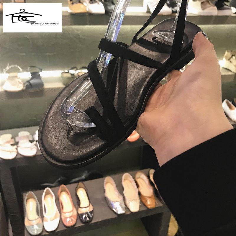 Giày Sandal Thắt Dây Bằng Nhung Thoải Mái Thời Trang Mùa Hè Cho Nữ