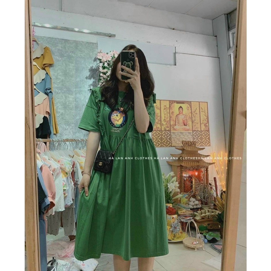 Đầm bầu thời trang BĐA341N cổ bèo phối ren sang trọng