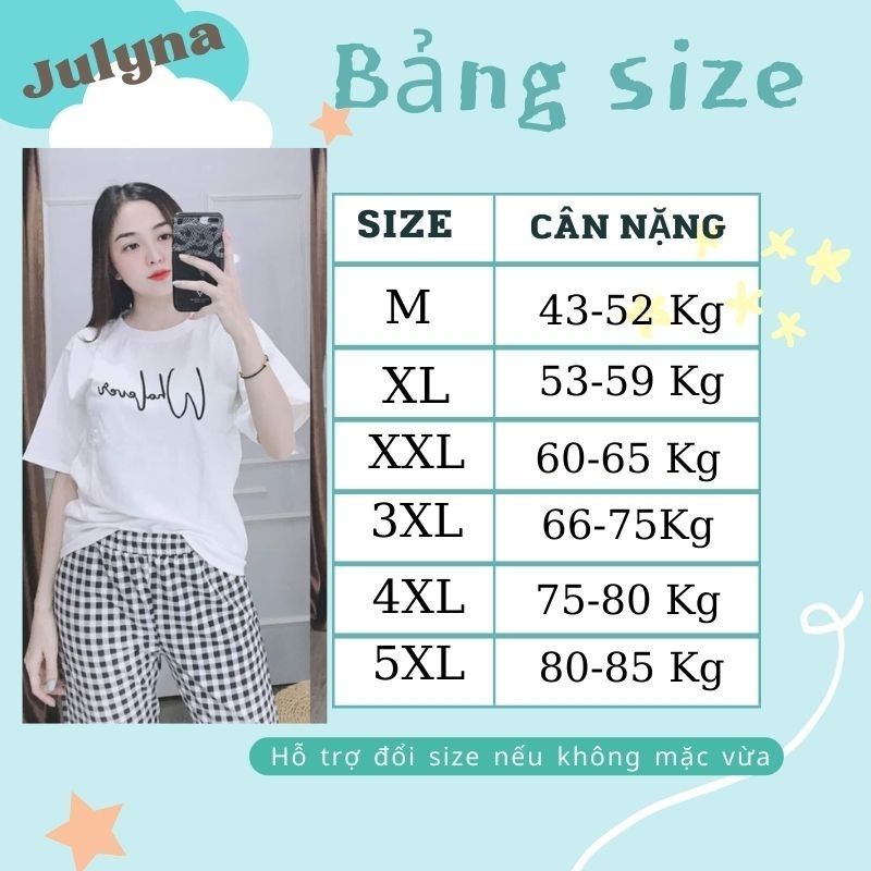 Đồ bộ nữ, đồ bộ mặc nhà, set bộ nữ bigsize, đồ bộ trung niên JULYNA QD07 DÀI NHỊP TIM