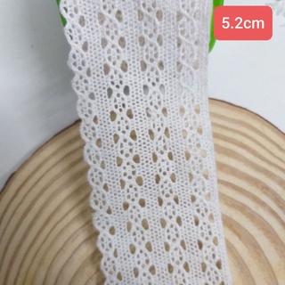 Ren chỉ cotton trang trí , size 4cm đến 7cm (1 mét)