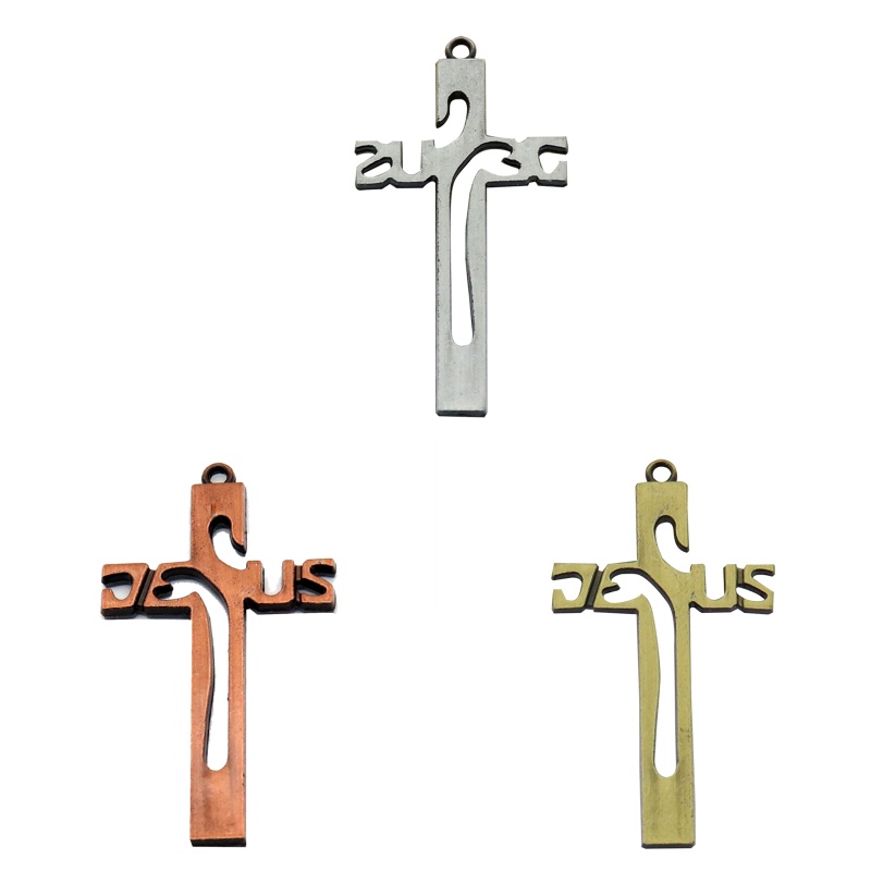 Móc Khóa Hình Thánh Giá Bằng Kim Loại Phong Cách Công Giáo