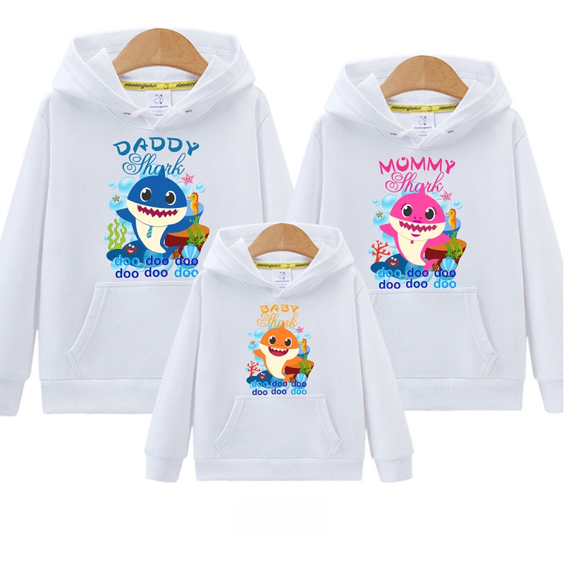 Hoodie baby shark gia đình cá mập bé trai bé gái cực thích