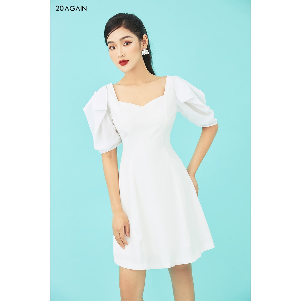 Đầm Xòe Nơ Bèo Tay 20Again DEA1589 | BigBuy360 - bigbuy360.vn