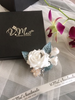 HOA CAI AO HANDMADE - Cành hồng