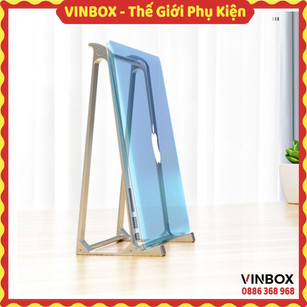 Giá Đỡ Laptop Macbook Nhôm 2 Trong 1 Tản Nhiệt Dựng Đứng Máy Tính Để Bàn Đa Năng VINBOX P5