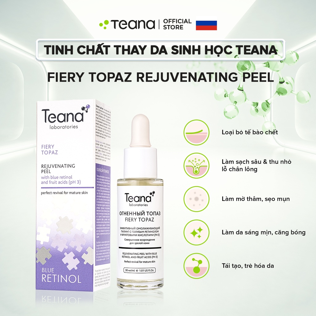 Combo Teana dưỡng trắng, căng bóng da (peel + asap)