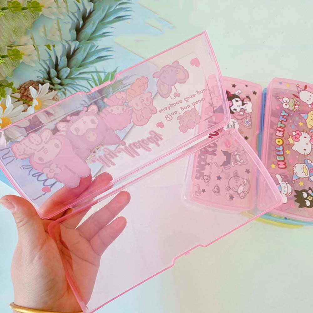 Hộp Đựng Bút Bằng Nhựa Họa Tiết Hoạt Hình Chú Chó Tai To Dễ Thương