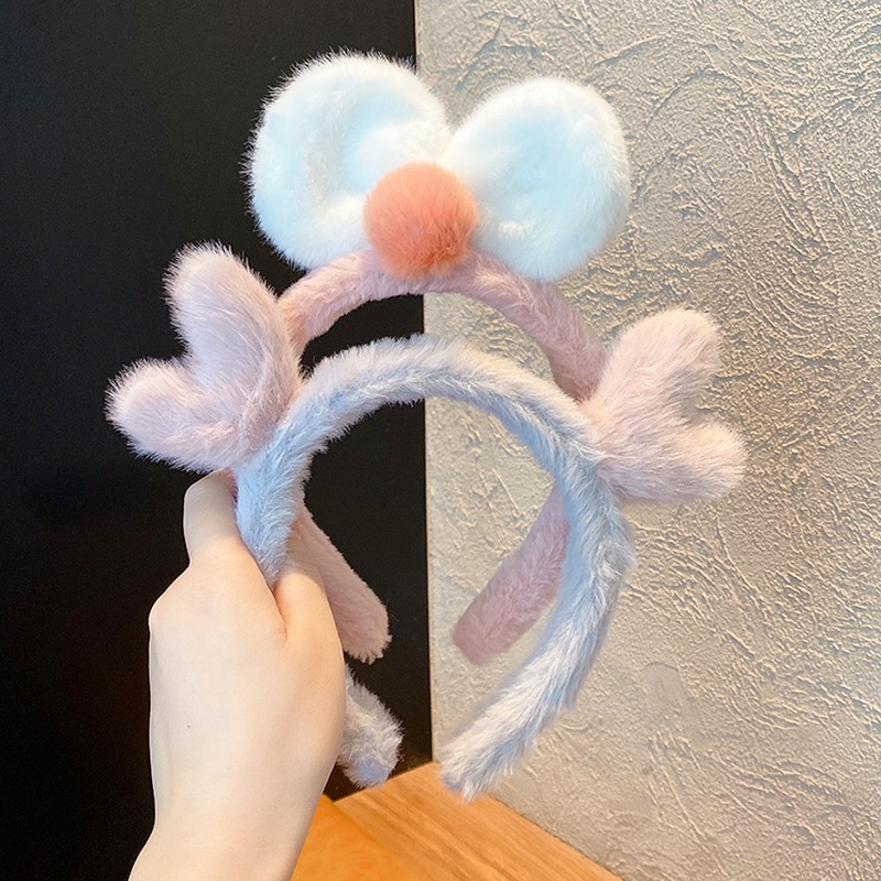 Băng đô cài tóc bằng vải bông chống trượt thời trang Hàn Quốc dễ thương cho nữ