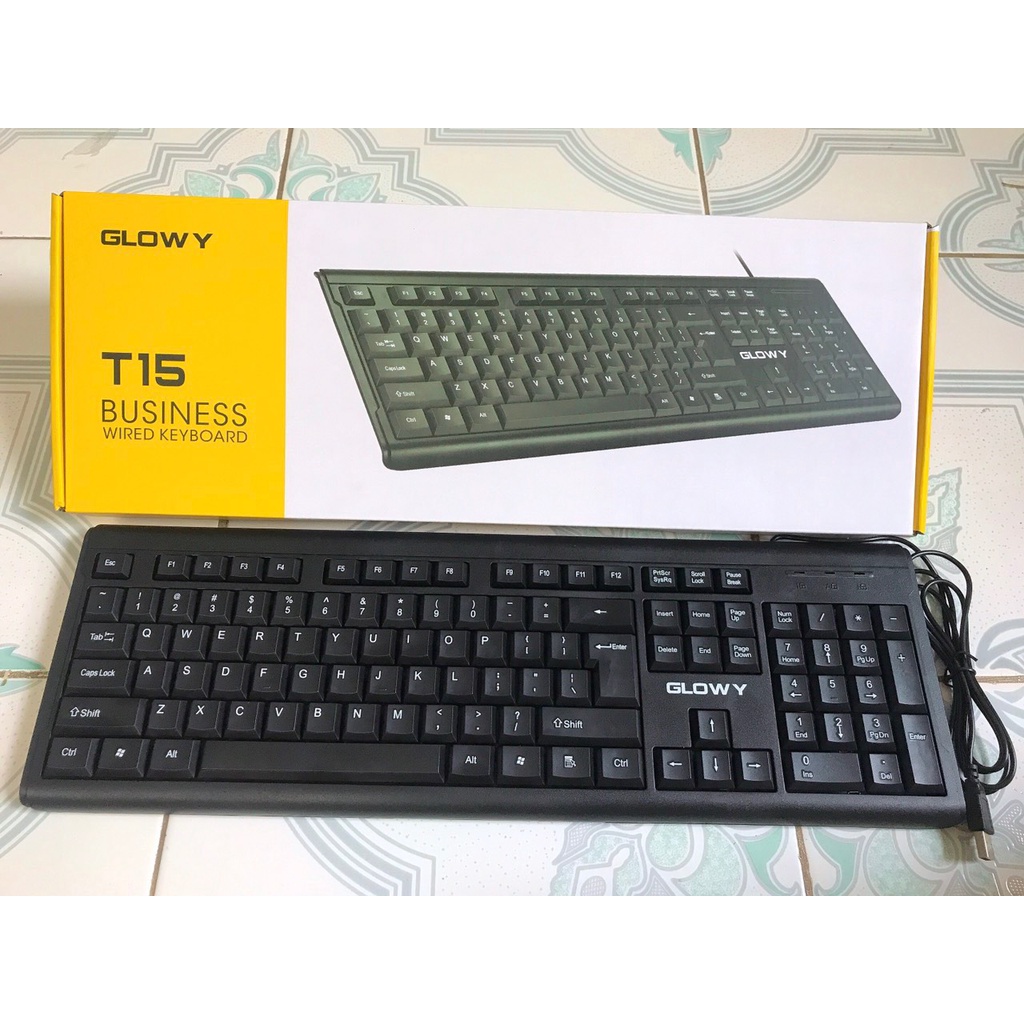 Bộ phím chuột Glowy T13, T15 hàng chính hãng tặng kèm bàn di raze 25*30 giá rẻ.