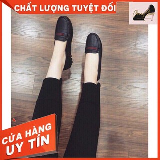(HOT TREND) Giày bệt nữ giày lười nữ giày mọi nữ viền đỏ xinh xắn Da Xịn Hàng Siêu Đẹp