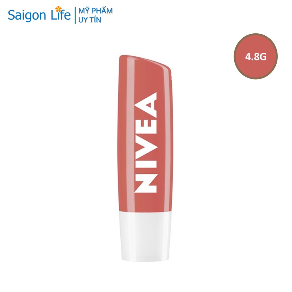 Son Dưỡng Ẩm Môi Hồng Sắc Cam Hương Đào Nivea Peach Shine 4.8g - Cam Đào