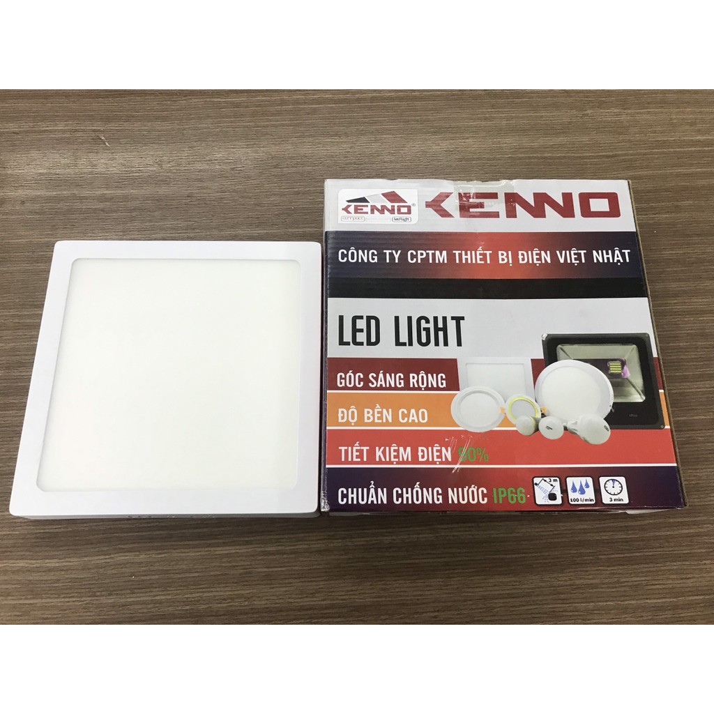 Đèn ốp trần LED siêu mỏng, vuông (12/18/24W, AS Trắng/Vàng)