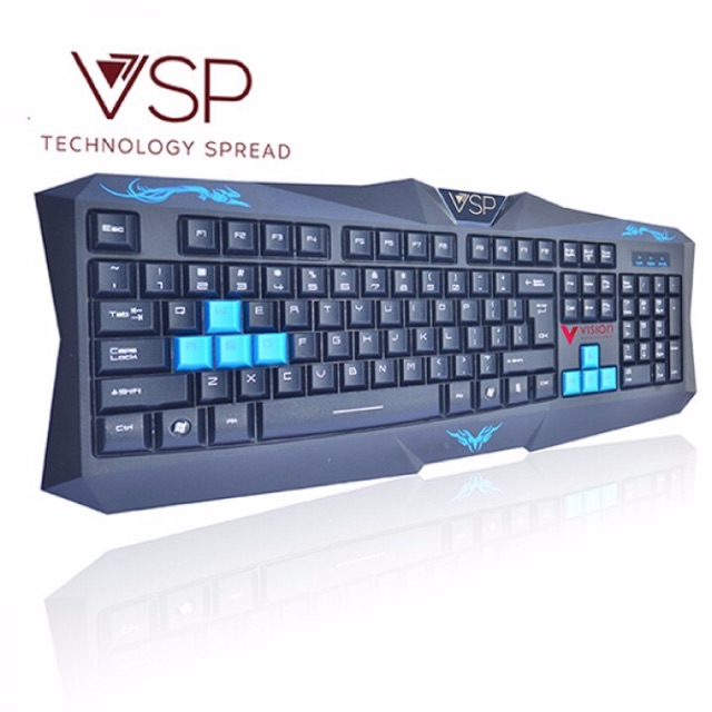 [SALE 10%] Bàn phím máy tính có dây, keyboard chuyên game Vision G9 chữ khắc laser