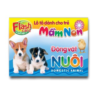 Flash Card song ngữ Anh Việt – Lô tô cho trẻ mầm non - chủ đề: Động vật nuôi