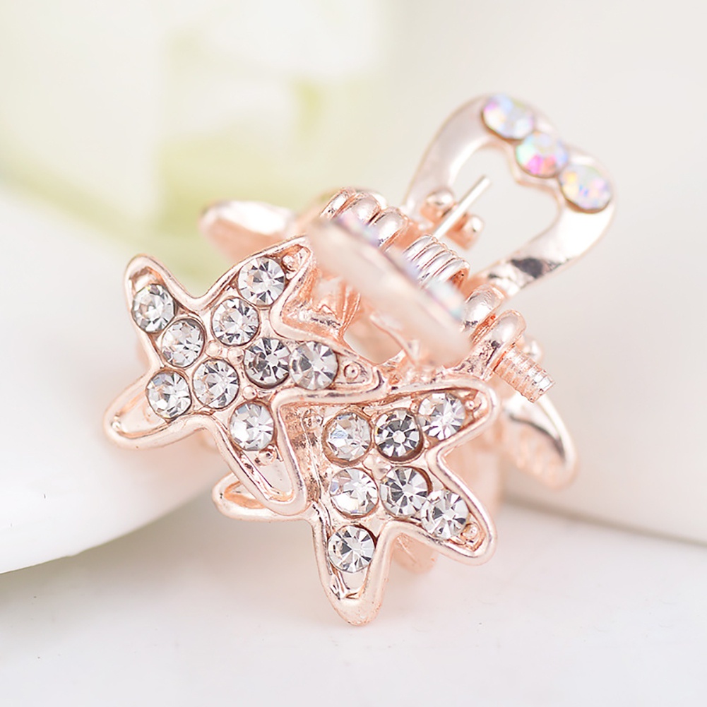 Kẹp Tóc Hình Sao Biển Đính Đá Dễ Thương Cho Bé Gái