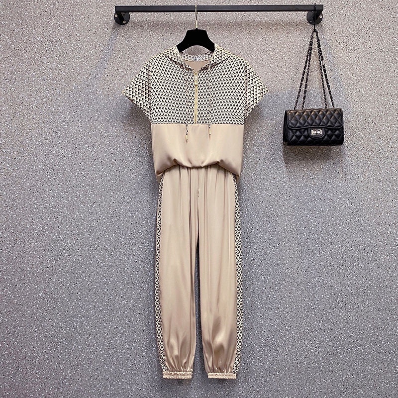 Set trang phục thể thao 2 món dáng rộng size lớn phong cách Hàn Quốc 2022 thời trang mùa hè cho học sinh nữ (Có bán lẻ)