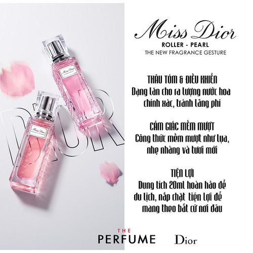 (Đủ bill Macys USA nha) Nước hoa Miss Dior Blooming Bouquet Roller-Pearl 20ml