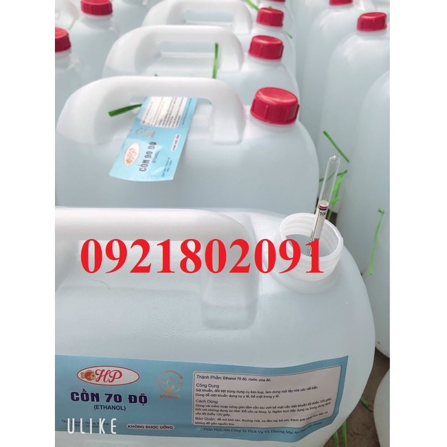 Cồn y tế Ethanol 70, 90 độ can 5L, 30 lít