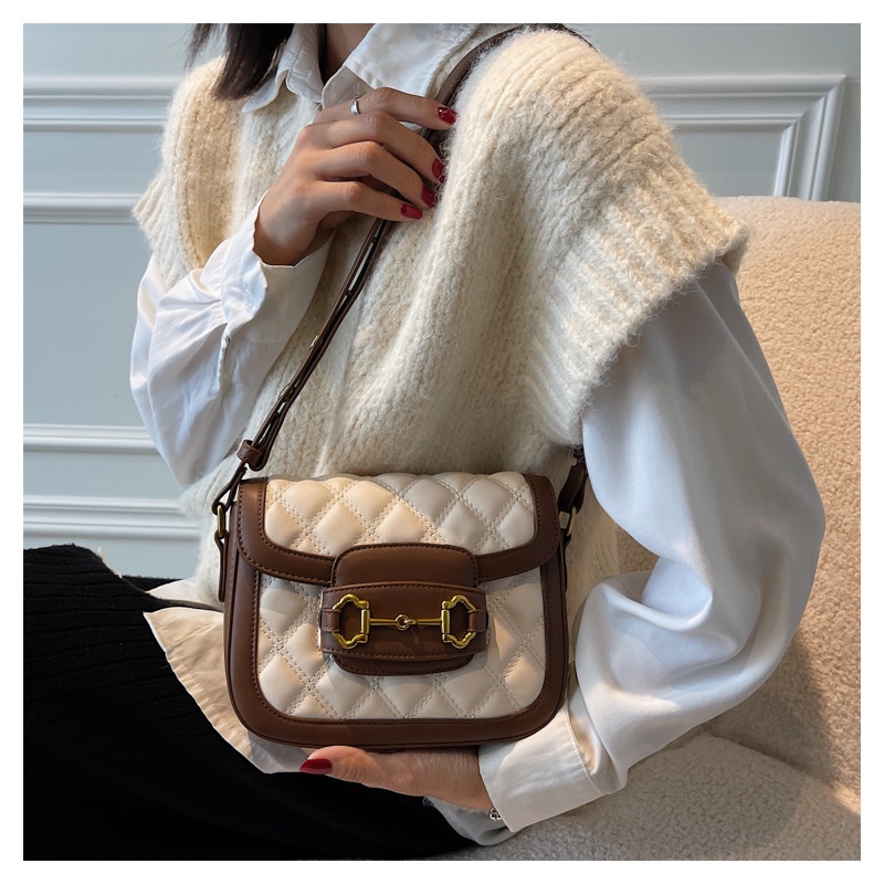 Túi xách nữ đẹp đeo chéo kẹp nách MUNGA chất liệu da cao cấp họa tiết ô trám, thời trang công sở đi làm đi chơi TMG04