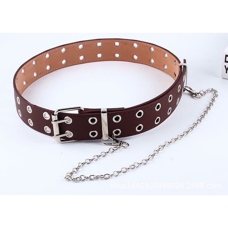 Thắt lưng kèm chain hot trend ( Belt Chain Ulzzang hàng lỗ to )