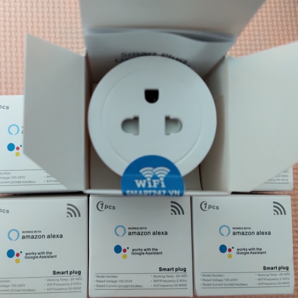 Ổ cắm wifi 16A/ 20A, Đo điện năng hoạt động App Smartlife/Tuya