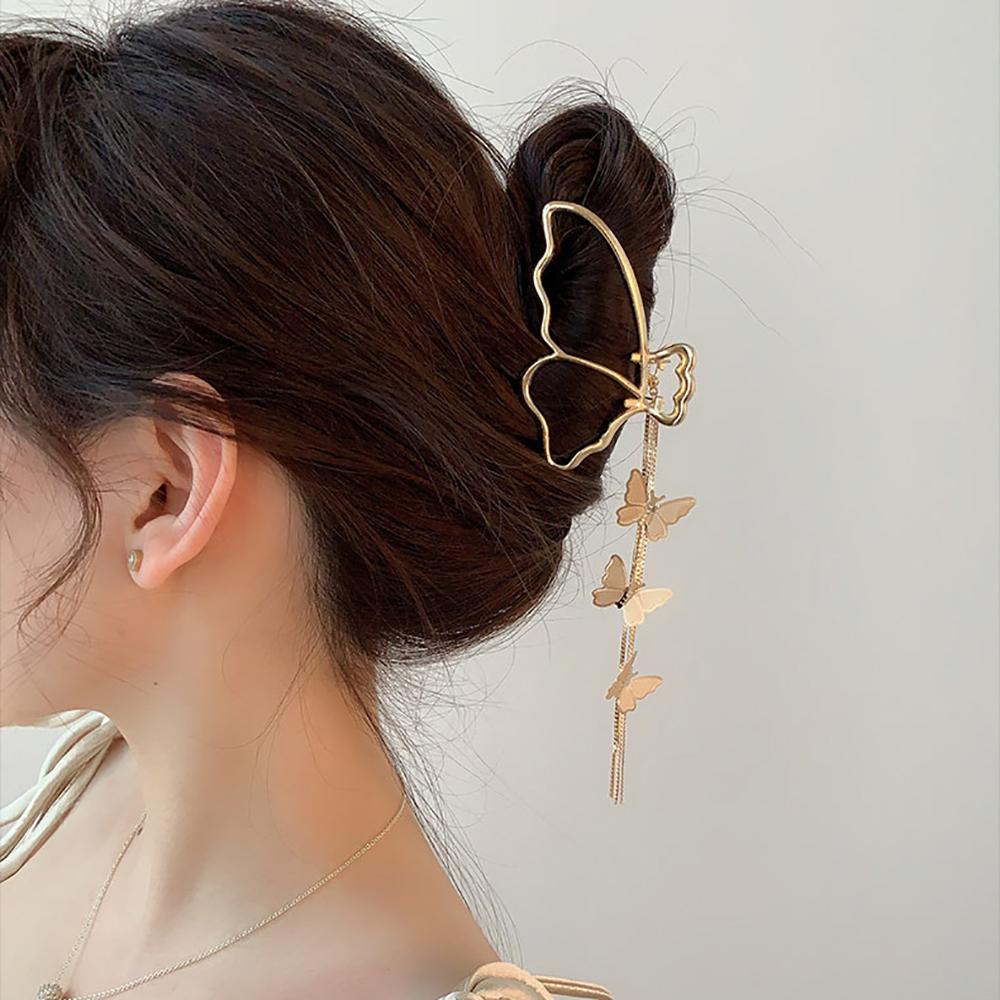 Kẹp Tóc Hình Bướm Bằng Hợp Kim Phong Cách Vintage Thanh Lịch Dành Cho Nữ