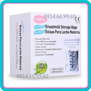 Túi trữ sữa Unimom Compact hộp 10 túi
