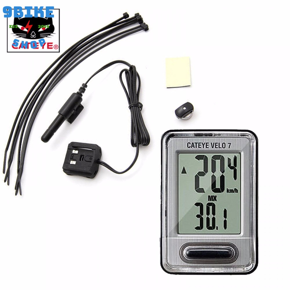 Đồng hồ xe đạp có dây cateye velo 7