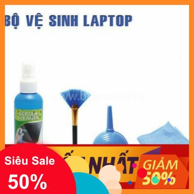 Bộ vệ sinh lau chùi Laptop/PC/màn hình LCD 4 MÓN tiện lợi siêu hot