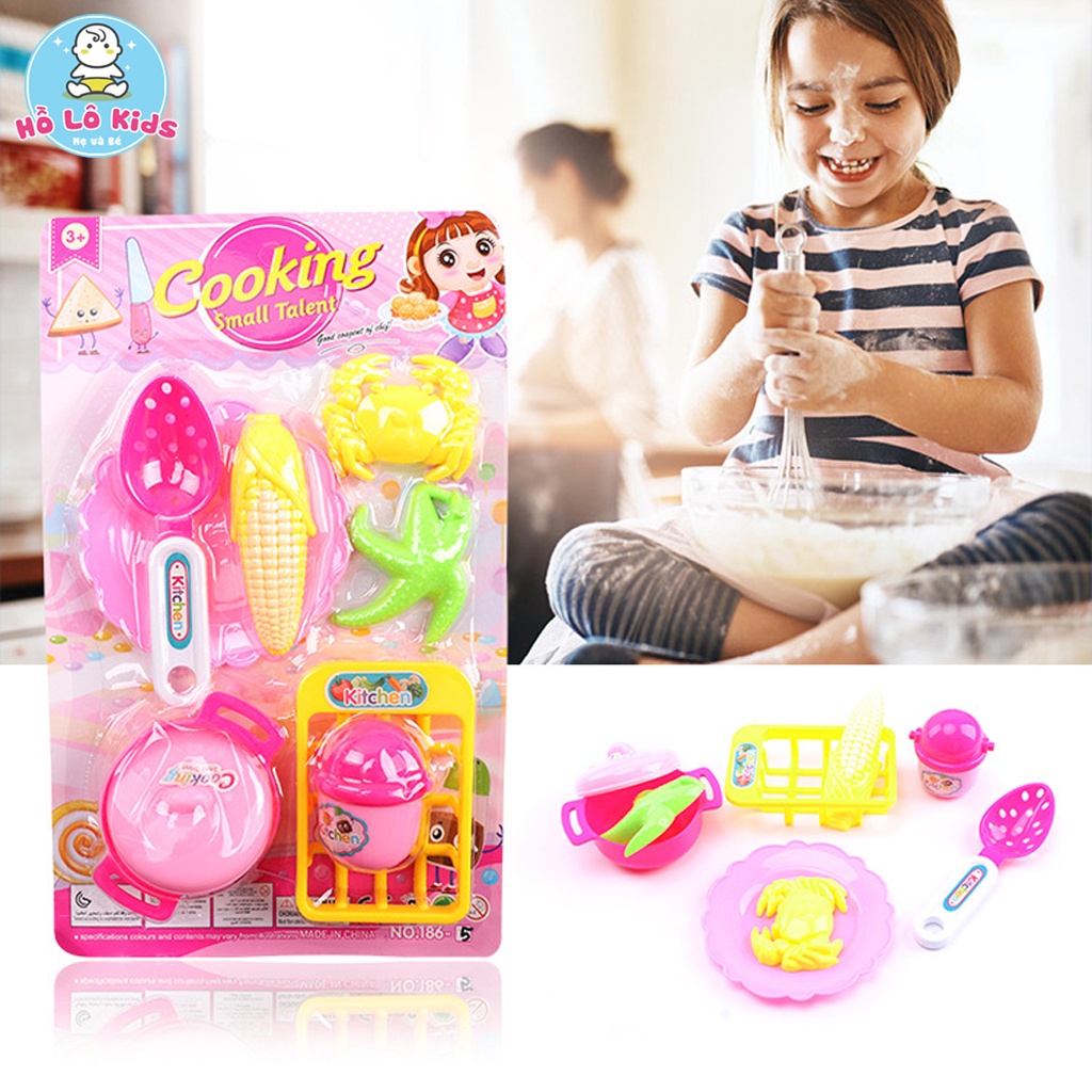 Bộ đồ chơi nấu ăn cho bé nhiều chi tiết mẫu mới Hồ Lô Kids