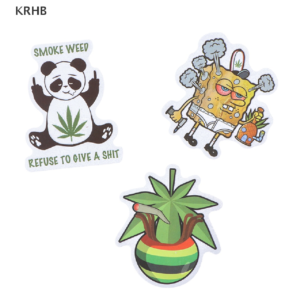 Set 100 Miếng Dán Graffiti Hình Lá Đa Dạng Dùng Trang Trí Mũ Bảo Hiểm Laptop Ván Trượt Mới