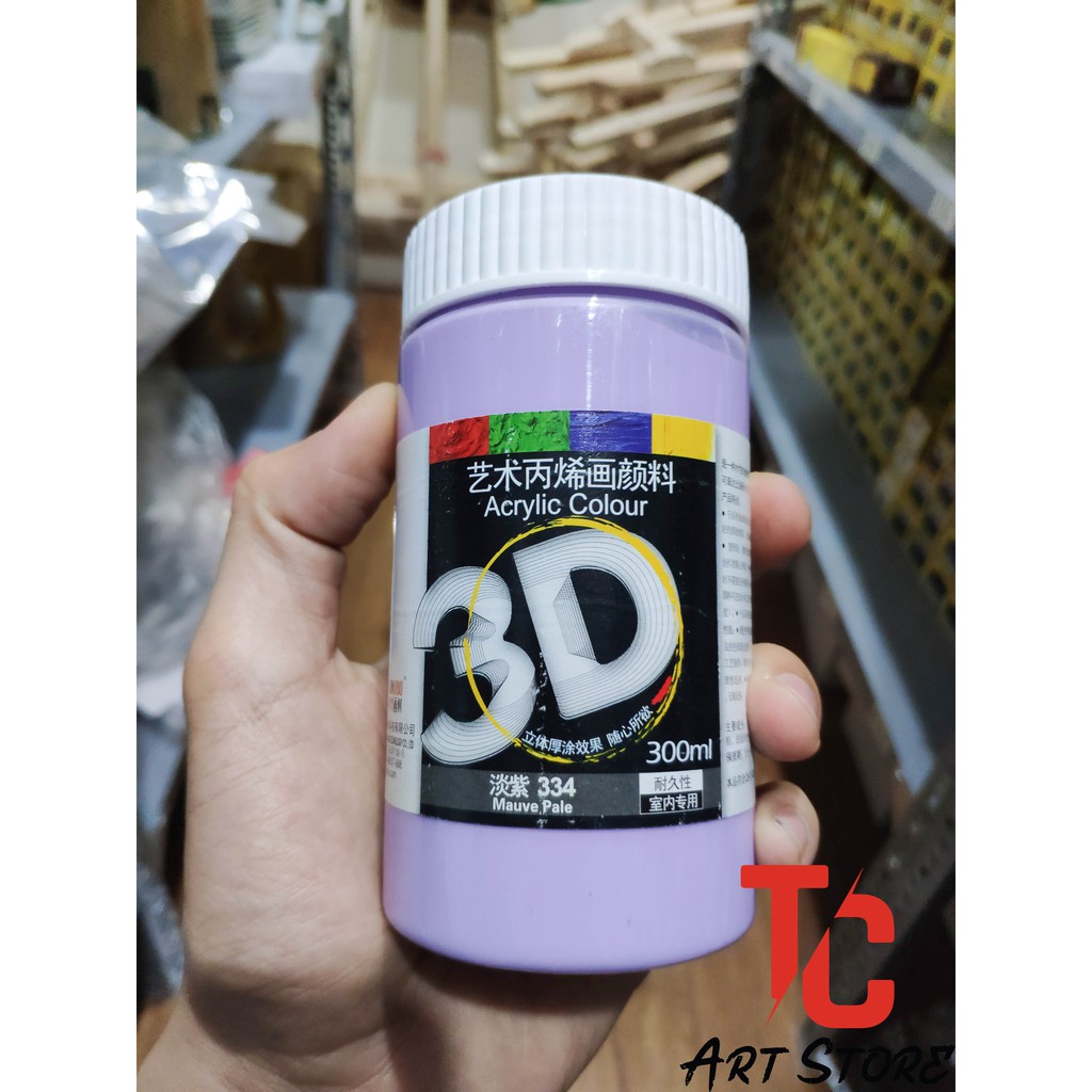 [TC Art Store] [BẢNG MÀU 1] Màu acrylic 3D - 5D 300ml - Màu vẽ tranh được trên tất cả các chất liệu