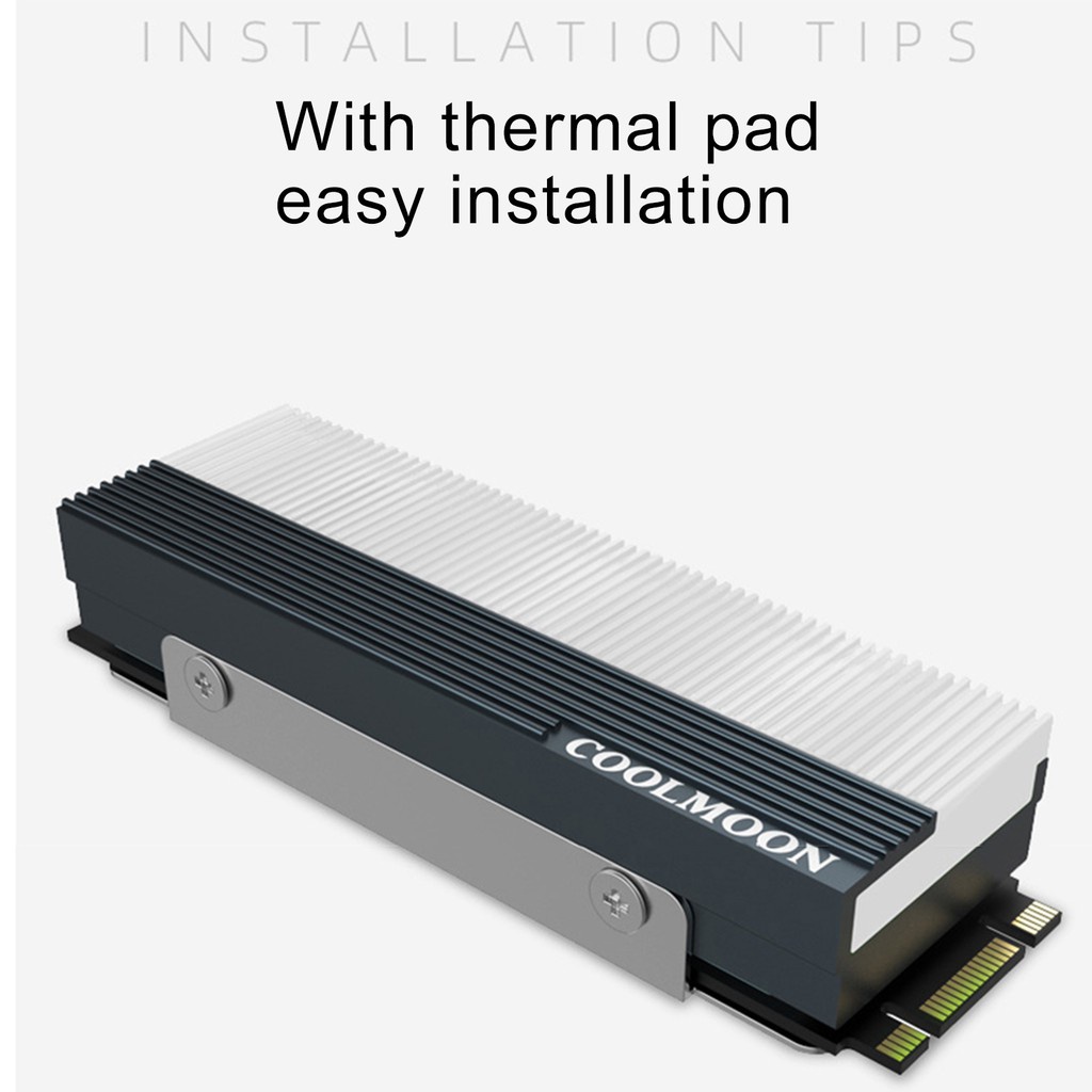 Bộ tản nhiệt ổ cứng COOLMOON M73S ARGB giúp làm mát cho ổ cứng thể rắn SSD M2 SSD M.2 2280 | BigBuy360 - bigbuy360.vn