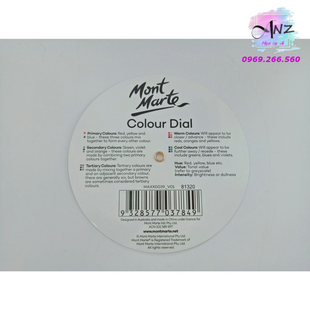 Bảng Hướng dẫn pha màu Mini Mont Marte -𝗖𝗼𝗹𝗼𝘂𝗿 𝗗𝗶𝗮𝗹